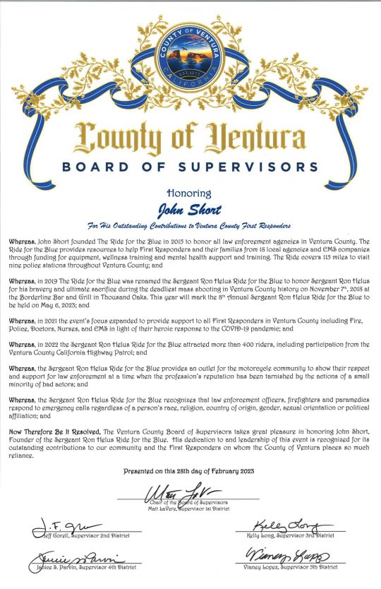 2023 County Board of Supervisors Proclamation